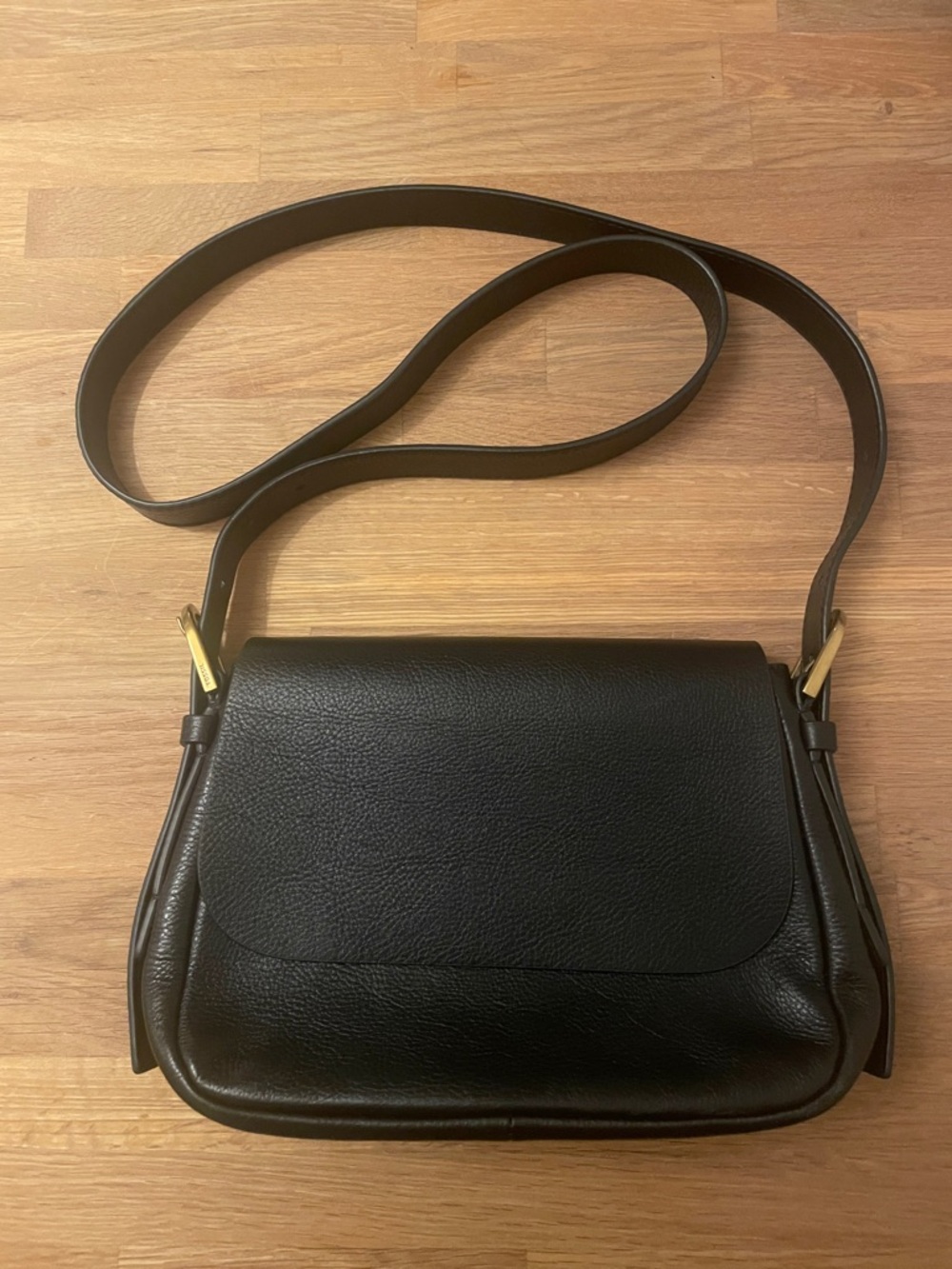 Fossil Classic Black Leather Crossbody Bag